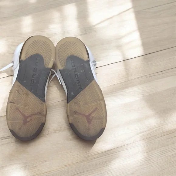 Air Jordan Retro 5 Cement Sneakers White and Gray with Red Accents - Picture 7 of 7